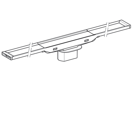 RIGOLA DUS CLEANLINE20 (30-90 CM) INOX PERIAT/NEGRU